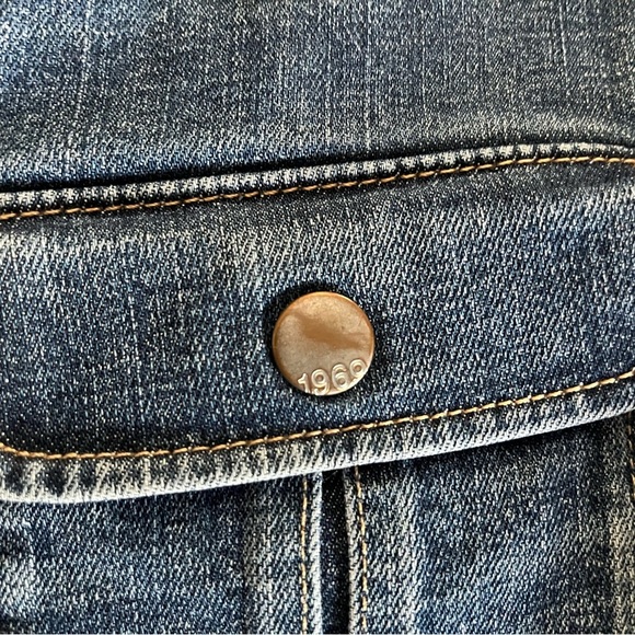 Gap 1969 Larchmont Denim Front Pleat Mini Skirt Womens Sz 33/16 EUC - Picture 3 of 14